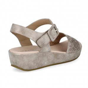 SANDALIA CONFORT HEBILLA PLOMO