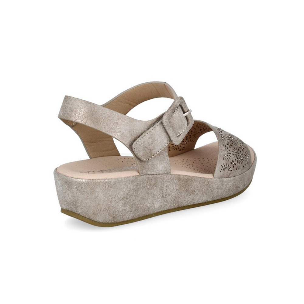 SANDALIA CONFORT HEBILLA PLOMO