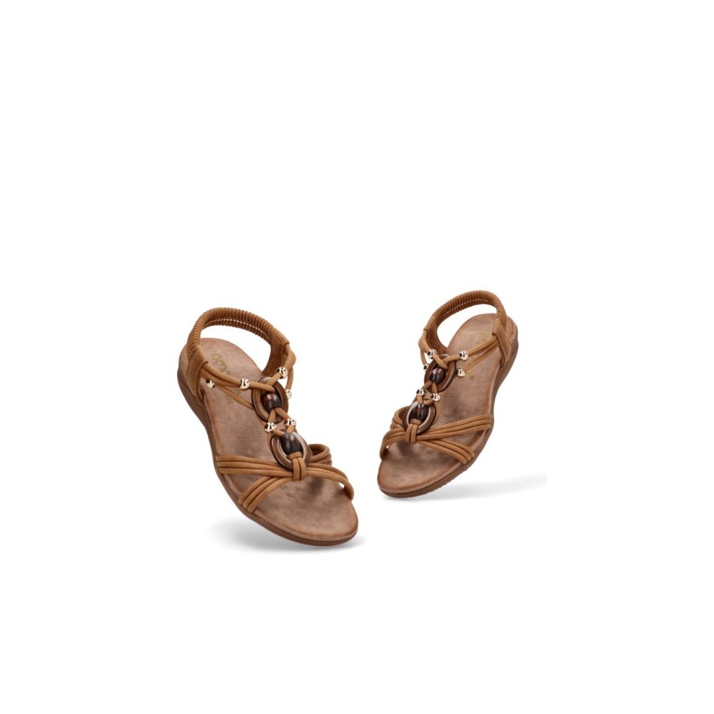 SANDALIA CONORT TIRA CENTRAL CAMEL