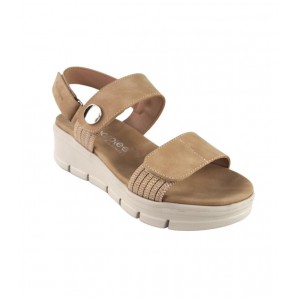 SANDALIA DOBLE TIRA ELASTICOS BEIG