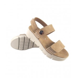 SANDALIA DOBLE TIRA ELASTICOS BEIG