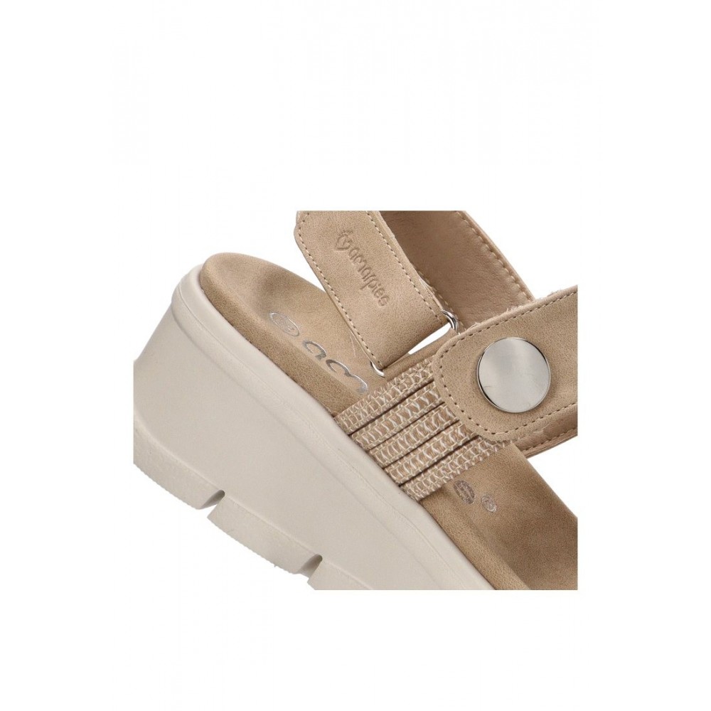 SANDALIA DOBLE TIRA ELASTICOS BEIG