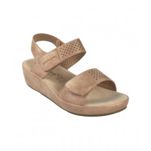 SANDALIA CONFORT DOBLE VELCRO PLATINO