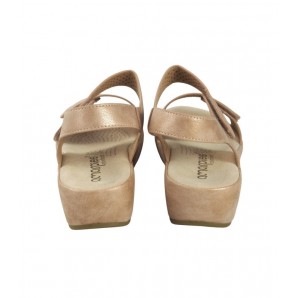 SANDALIA CONFORT DOBLE VELCRO PLATINO