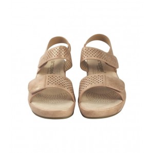 SANDALIA CONFORT DOBLE VELCRO PLATINO