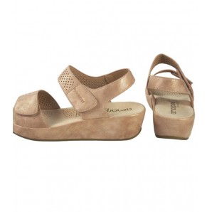 SANDALIA CONFORT DOBLE VELCRO PLATINO