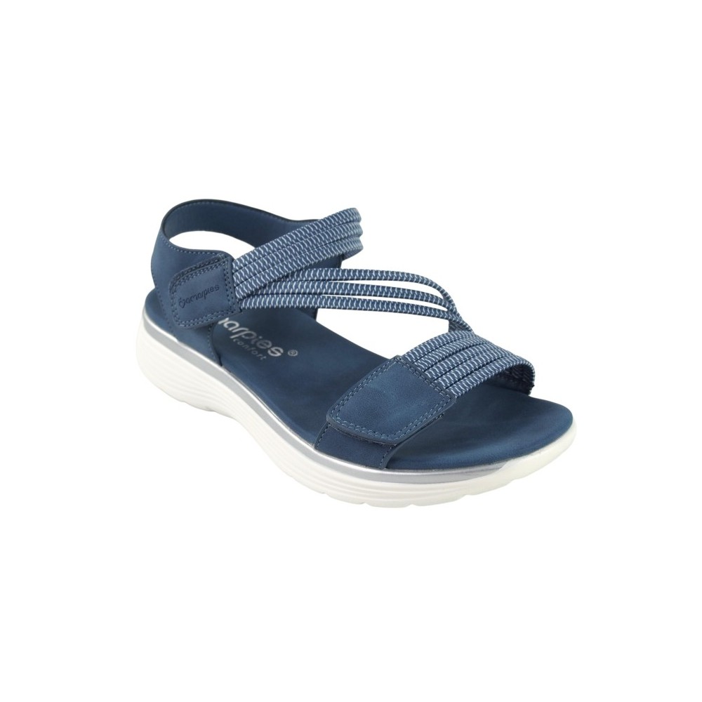 SANDALIA CONFORT TIRAS VELCRO JEANS