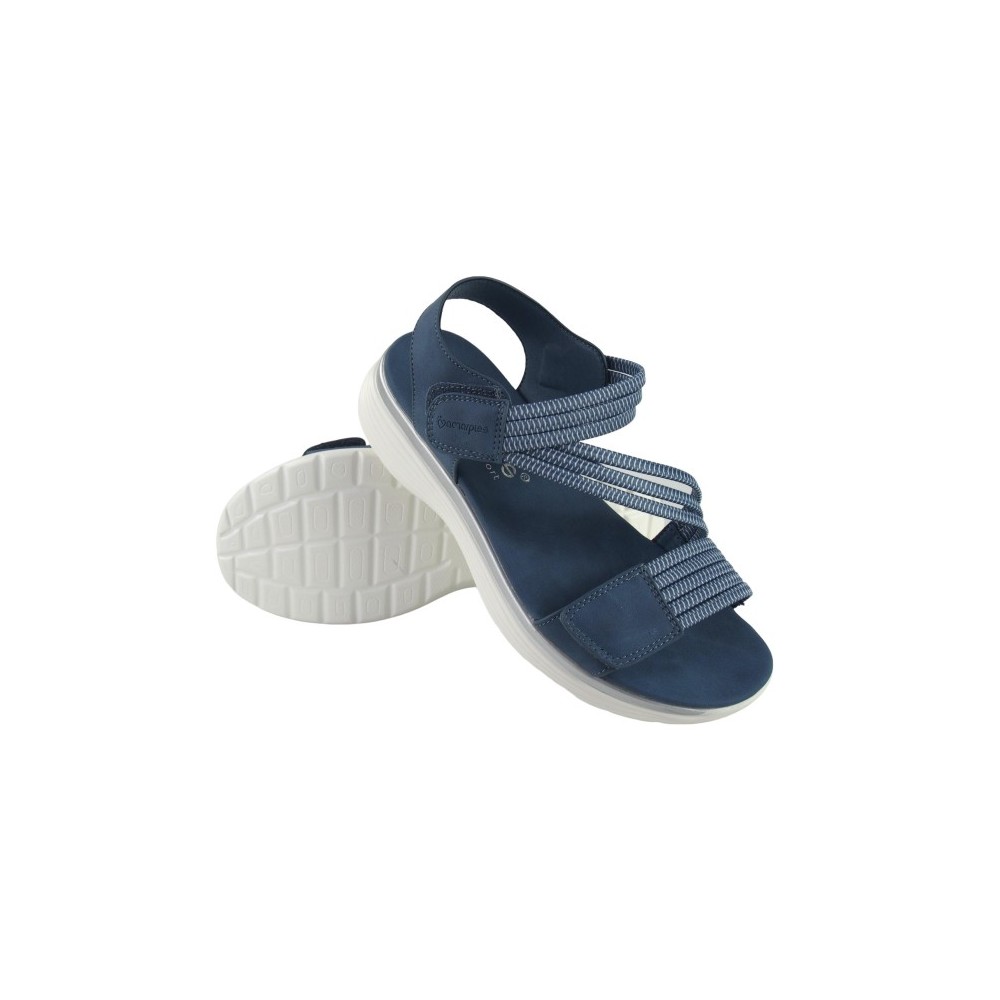 SANDALIA CONFORT TIRAS VELCRO JEANS