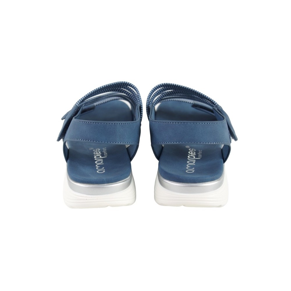 SANDALIA CONFORT TIRAS VELCRO JEANS