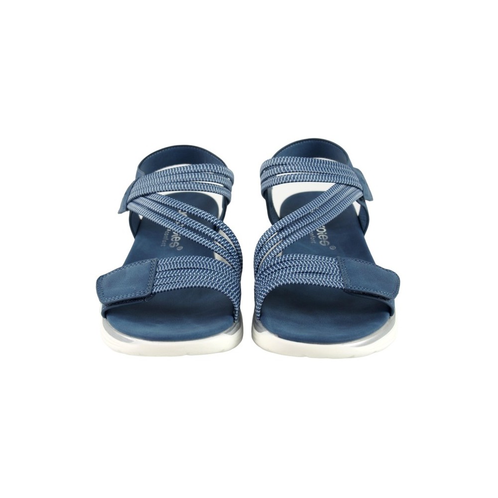 SANDALIA CONFORT TIRAS VELCRO JEANS