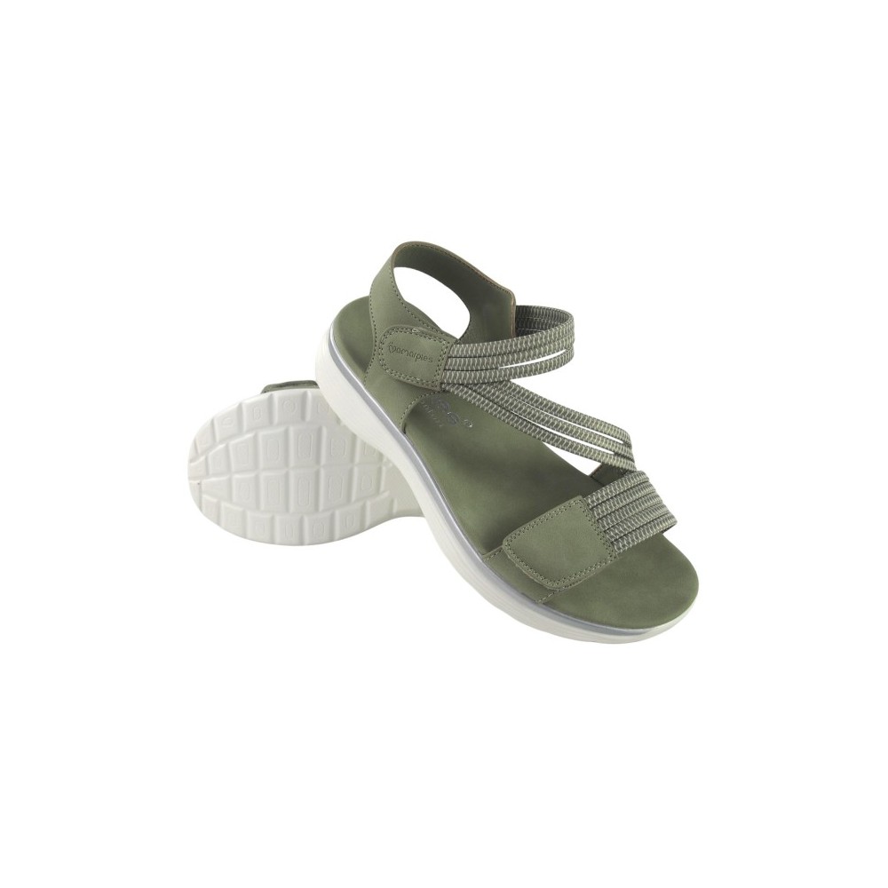 SANDALIA CONFORT TIRA VELCRO VERDE