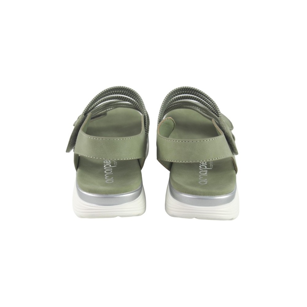 SANDALIA CONFORT TIRA VELCRO VERDE