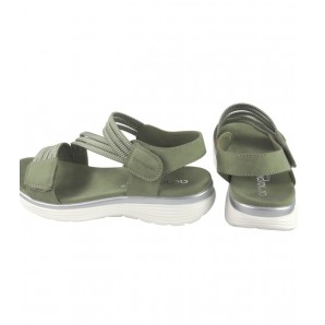 SANDALIA CONFORT TIRA VELCRO VERDE