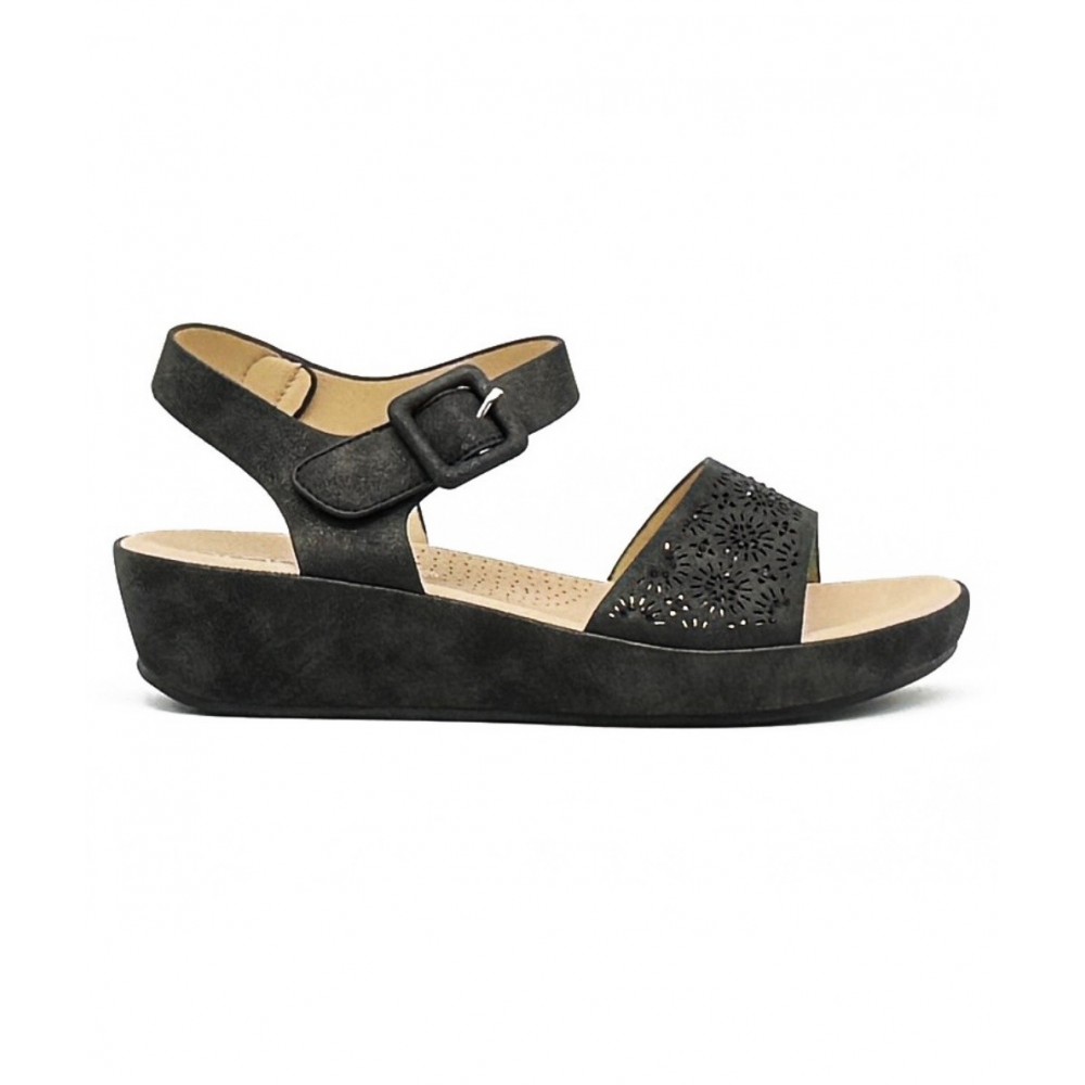 SANDALIA CÑA CONFORT HEBILLA NEGRO