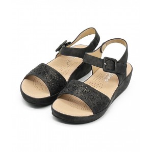 SANDALIA CÑA CONFORT HEBILLA NEGRO
