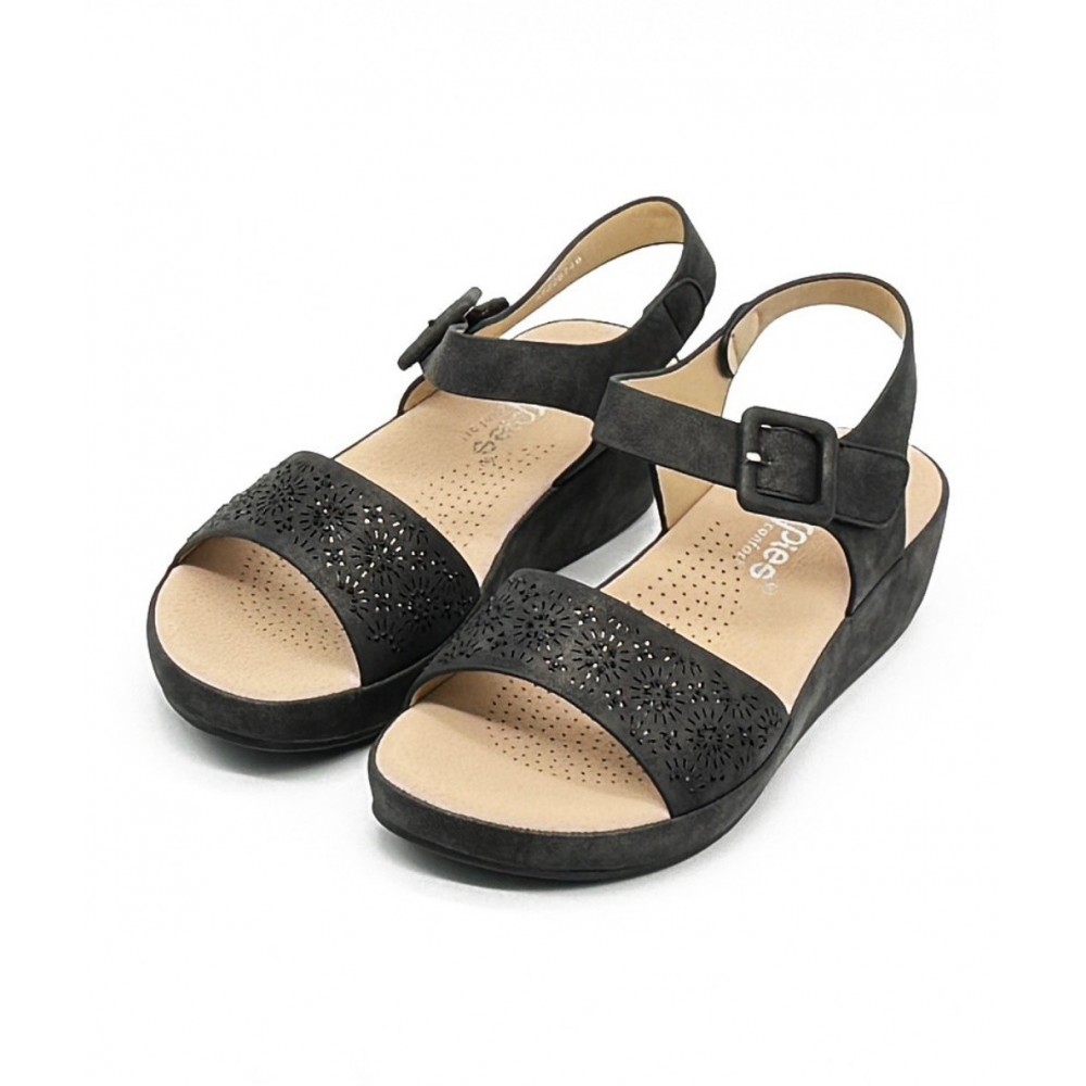 SANDALIA CÑA CONFORT HEBILLA NEGRO