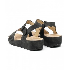 SANDALIA CÑA CONFORT HEBILLA NEGRO