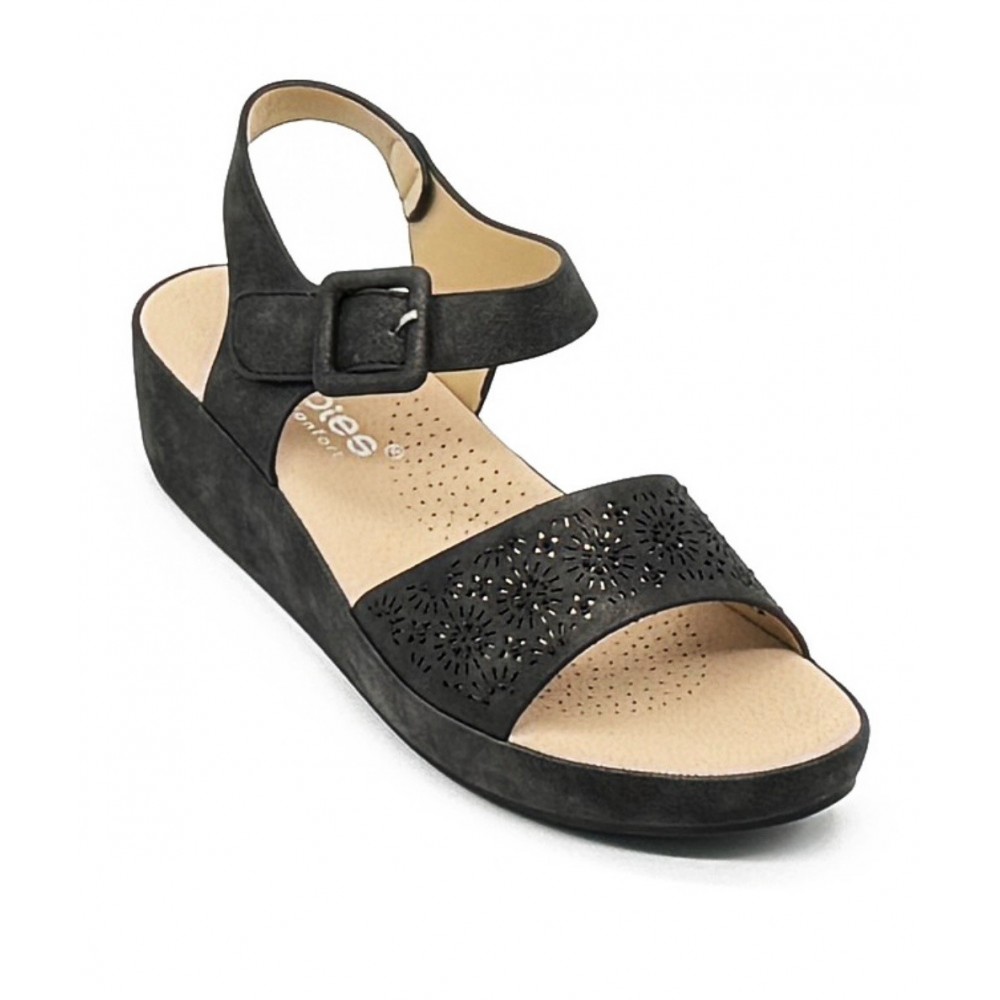 SANDALIA CÑA CONFORT HEBILLA NEGRO