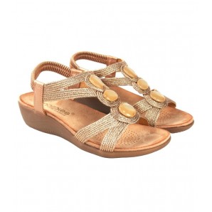 SANDALIA ELASTICO TRENZADO BRONCE