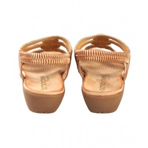 SANDALIA ELASTICO TRENZADO BRONCE