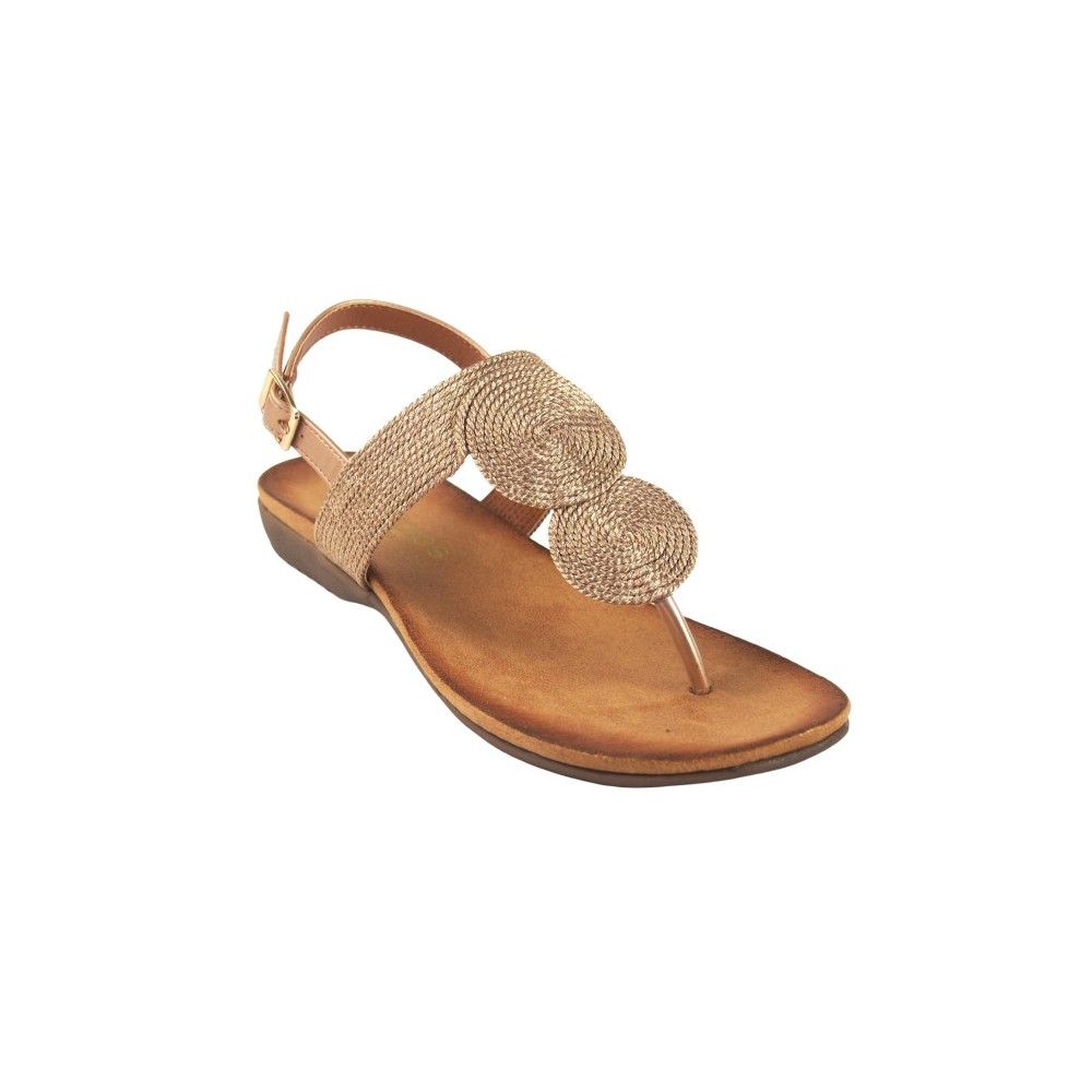 ESCLAVA HEBILLA TOBILLO BRONDE