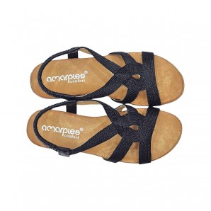 SANDALIA ELASTICO NEGRO