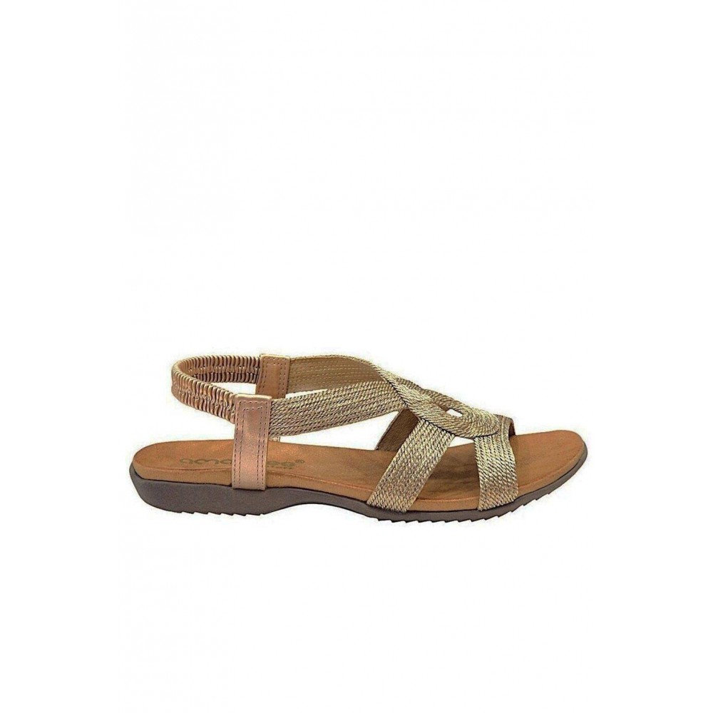 SANDALIA ELASTICO BRONCE