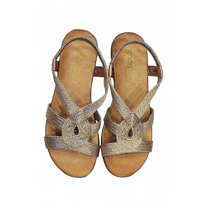 SANDALIA ELASTICO BRONCE