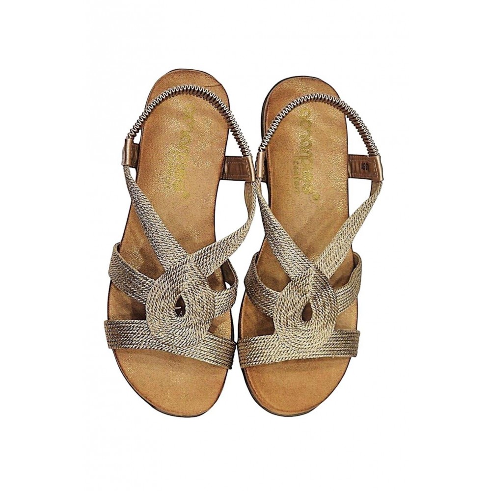 SANDALIA ELASTICO BRONCE