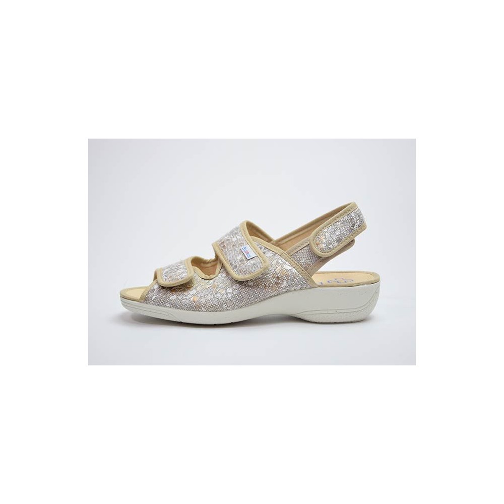 ZAPATILLA DOS VELCROS BELICE BEIGE