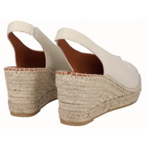 SANDALIA CUÑA YUTE VAINILLA