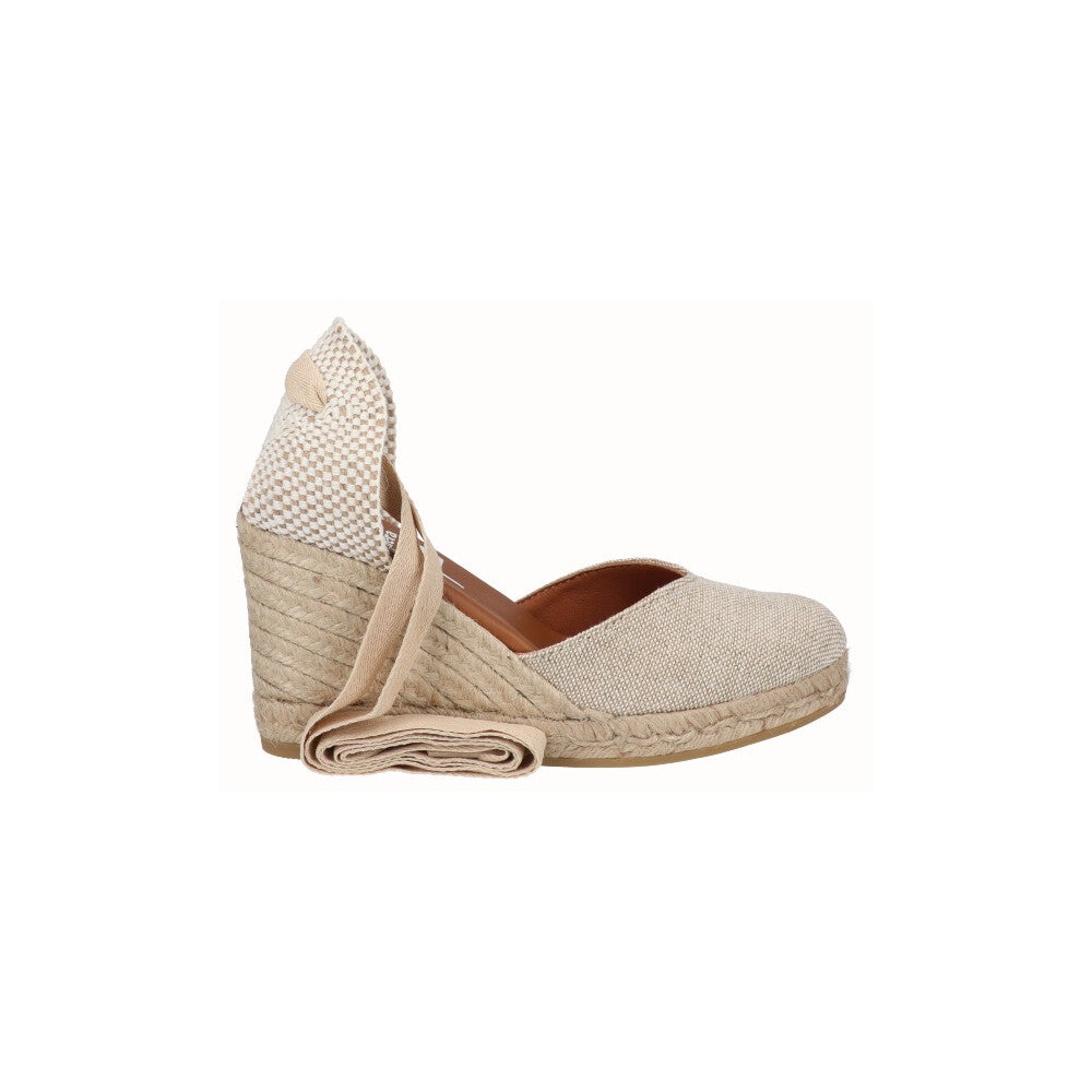 VALENCIANA CINTAS CUÑA YUTE LINO NATURAL