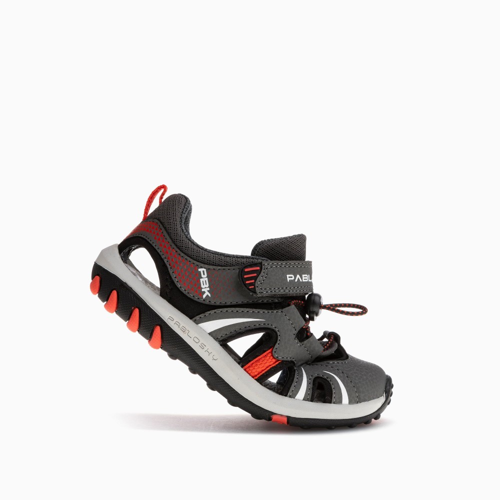 SANDALIA DEPORTIVA GREY-RED