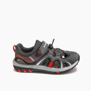SANDALIA DEPORTIVA GREY-RED