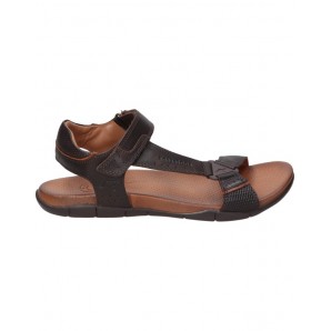 SANDALIA TIRA LATERAL PIEL MARRON