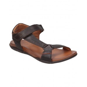 SANDALIA TIRA LATERAL PIEL MARRON