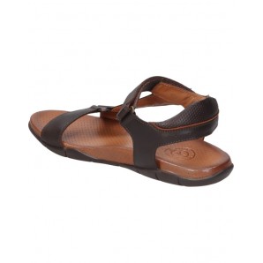 SANDALIA TIRA LATERAL PIEL MARRON