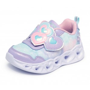 DEPORTIVO CORAZON LUCES LILA-BLUE-PINK