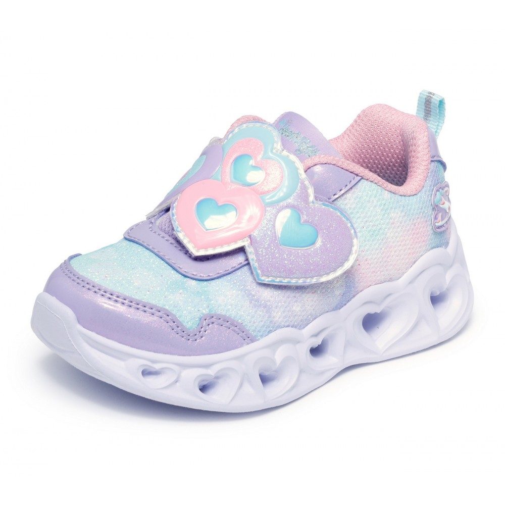 DEPORTIVO CORAZON LUCES LILA-BLUE-PINK