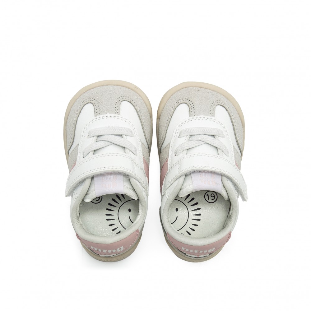 DEPORTIVO BAREFOOT BLANCO/ROSA CLARO