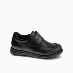 BLUCHER COLEGIAL VELCRO, NEGRO