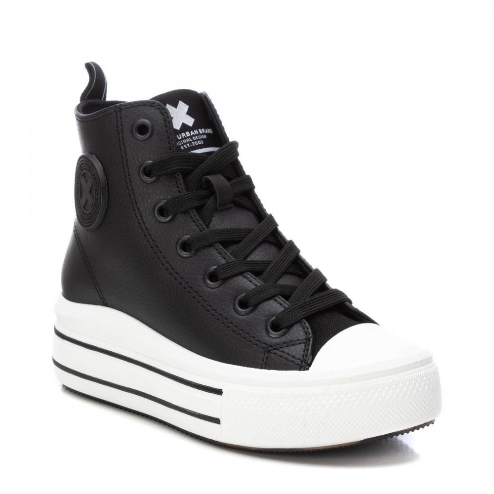 SNEAKERS BOTA DOBLE PISO NEGRO