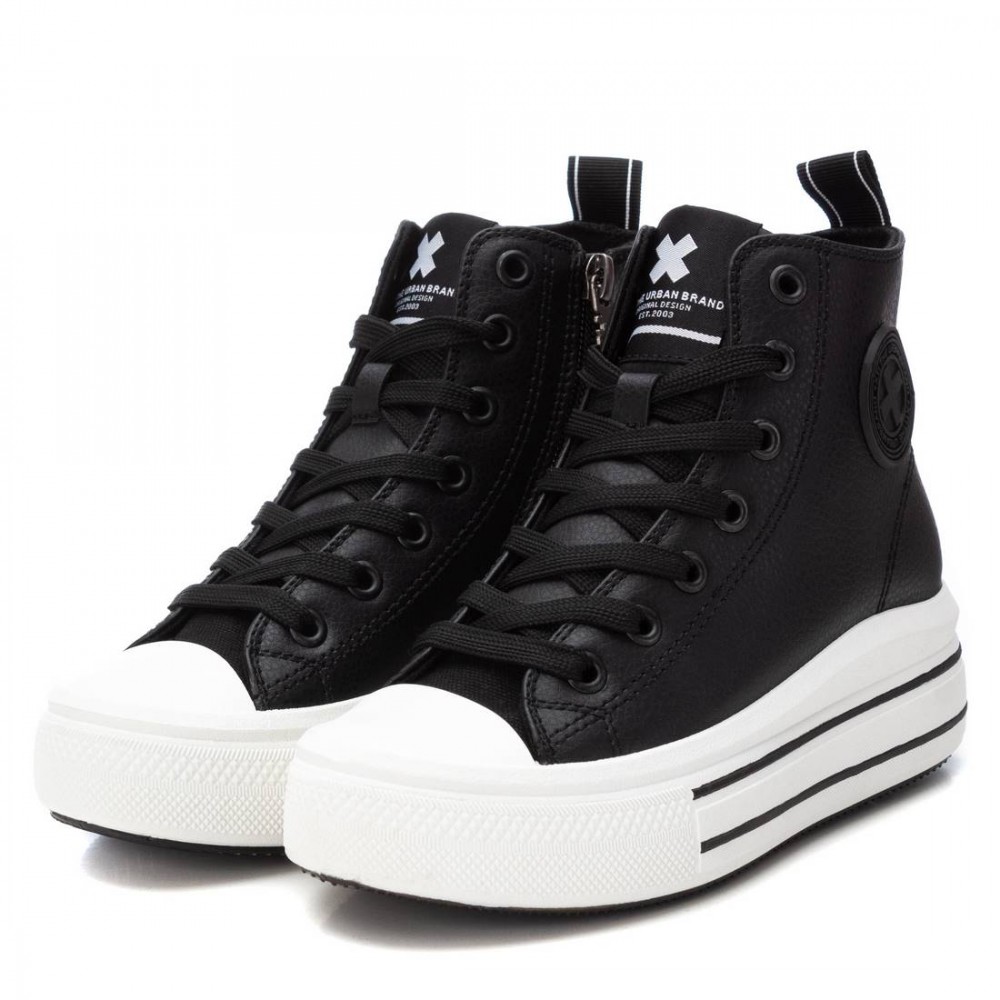 SNEAKERS BOTA DOBLE PISO NEGRO