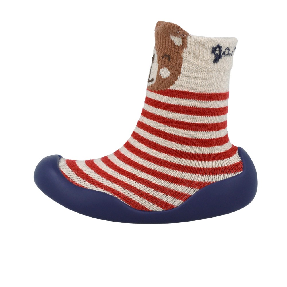 CALCETIN AUTODESLIZANTE RAYAS BEIG