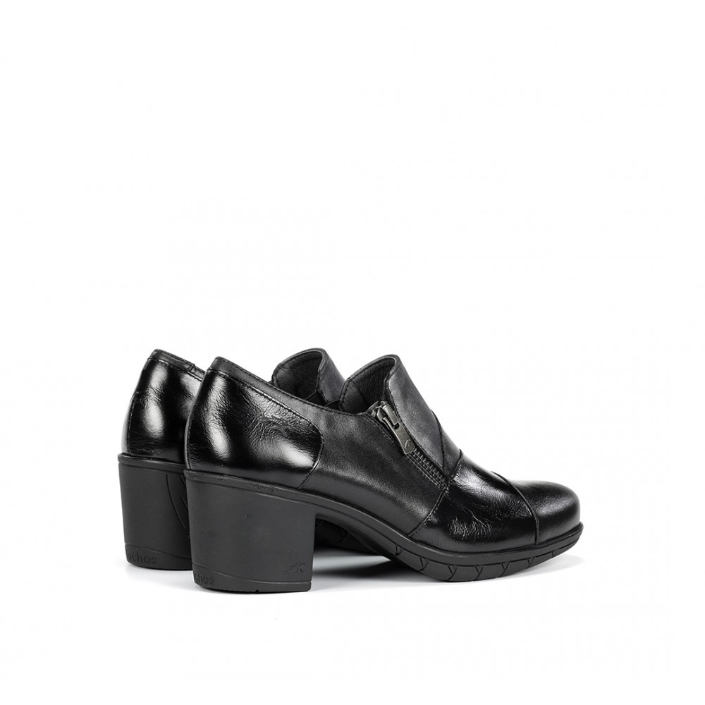 ZAPATO CON CREMALLERA LATERAL NEGRO