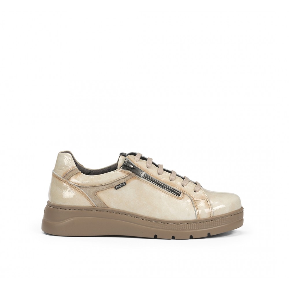 ZAPATO ELASTICO Y CRAMALLERA BEIG CASTOR