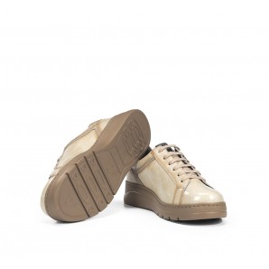 ZAPATO ELASTICO Y CRAMALLERA BEIG CASTOR