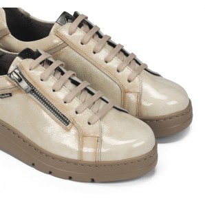 ZAPATO ELASTICO Y CRAMALLERA BEIG CASTOR