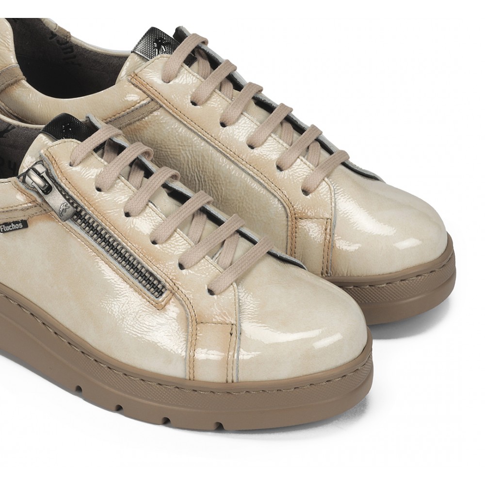 ZAPATO ELASTICO Y CRAMALLERA BEIG CASTOR