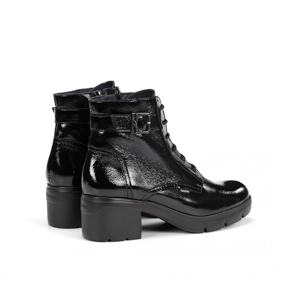 BOTIN CORDON Y HEBILLA CHAROL NEGRO BOTIN CORDON Y HEBILLA CHAROL NEGRO